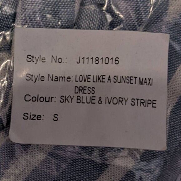 Nwt The Jetset Diaries | Love Like A Sunset Blue Striped Maxi Dress - Picture 10 of 14